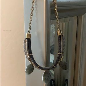 Sage and gray necklace